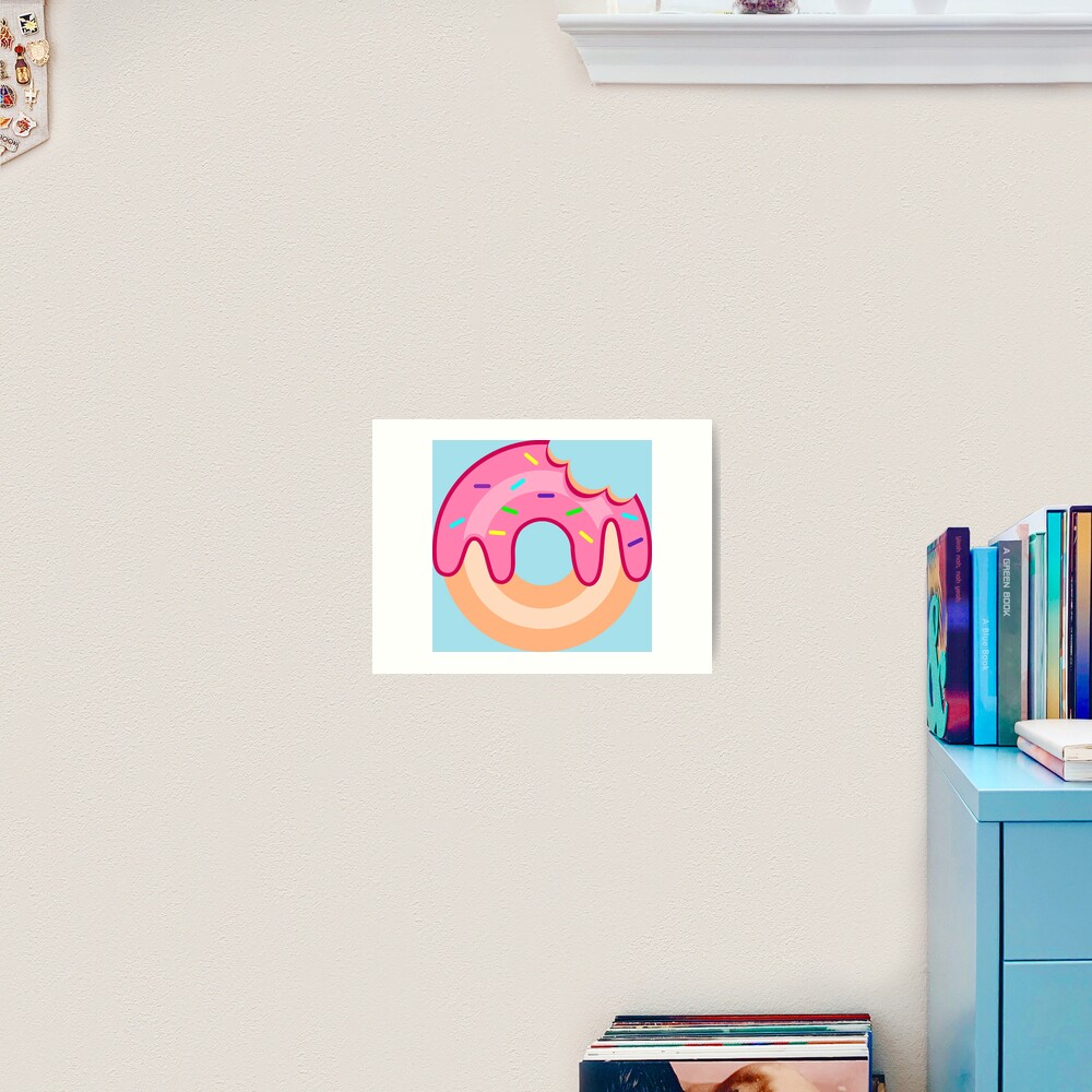 Strawberry Donut Art Print