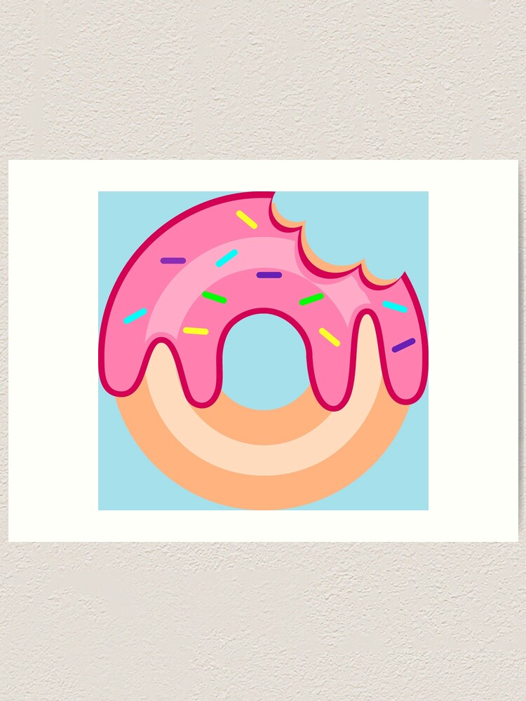 Alternate view of Strawberry Donut Art Print