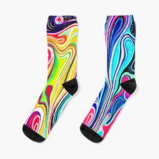 Untitled Bunte Acrylmalerei Socken