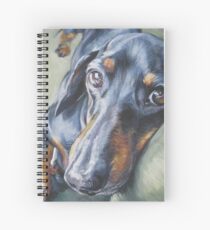 Dachshund Fine Art Painting Spiral Notebook
