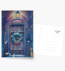 Ghibli Christmas in Howls Moving Castle Postcards