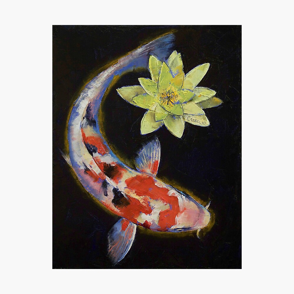 "Koi With Yellow Water Lily" Photographic Print By Michaelcreese ...