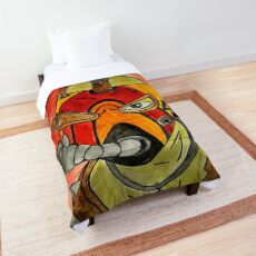 Krieg Portrait with a Red Sky Comforter