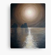 Chocolate sunset - Faraglioni, Capri Canvas Print