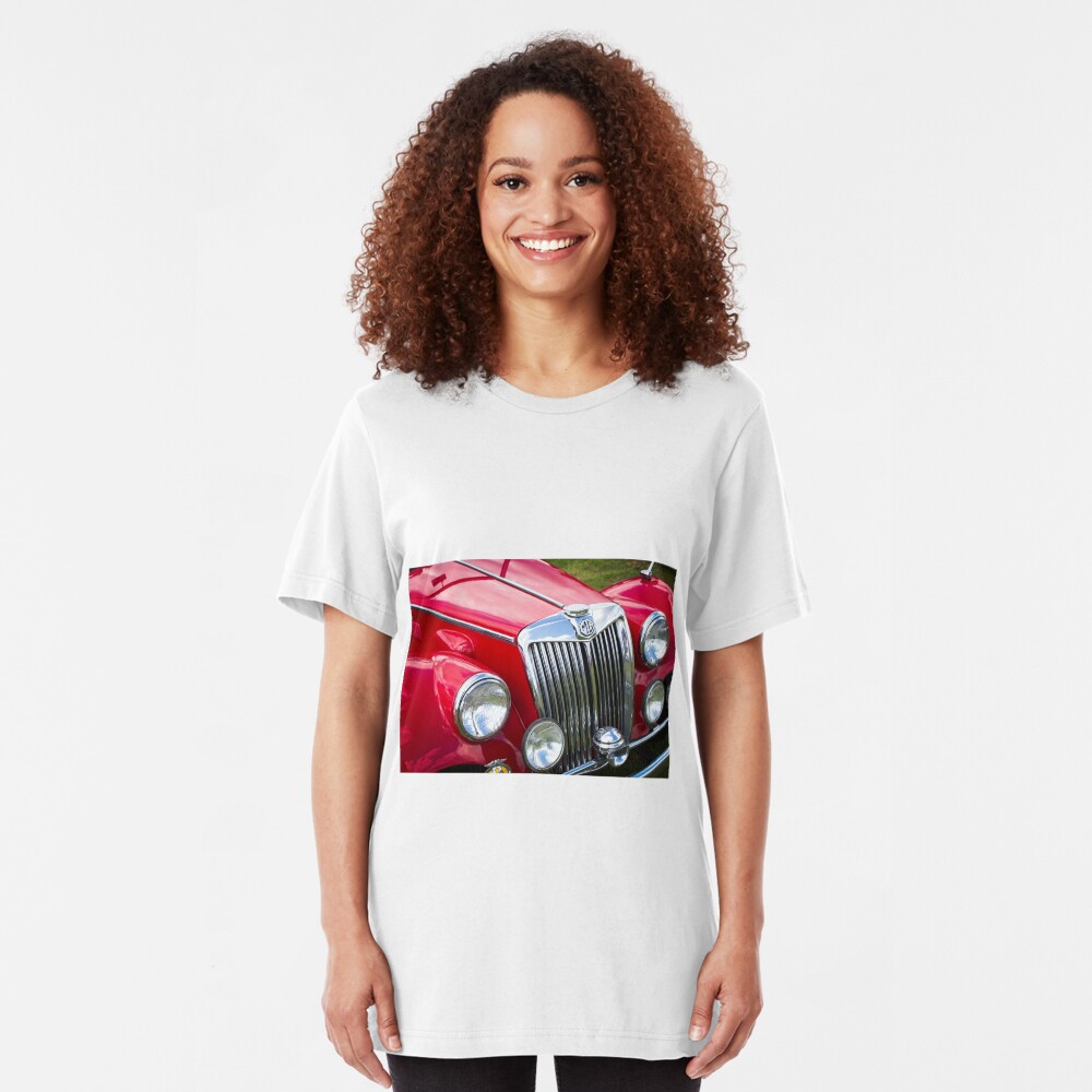Red MGA Vintage Classic Sports Car Slim Fit T-Shirt