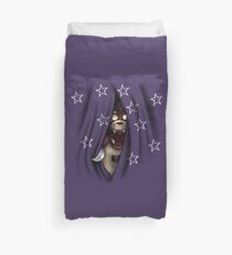 Peeking Foxy (with curtain stars) Duvet Cover