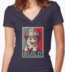 BUILD Women's Fitted V-Neck T-Shirt