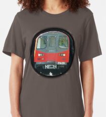 TUBE, TRAIN, Tunnel, London, Underground, UK, GB. Slim Fit T-Shirt