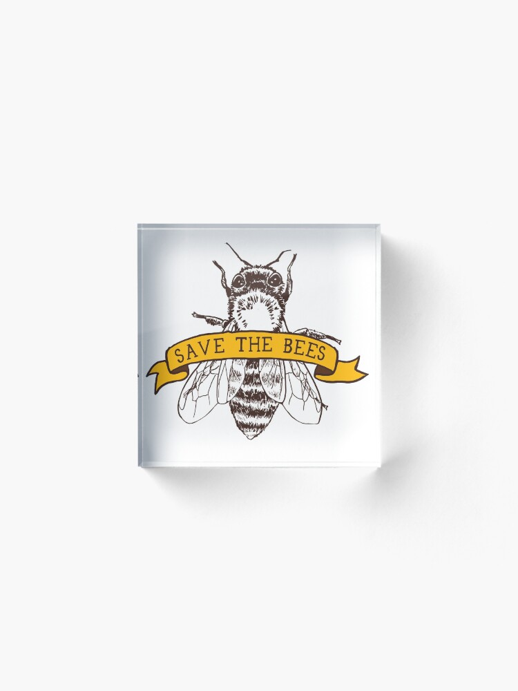 Alternate view of Save The Bees! Acrylic Block