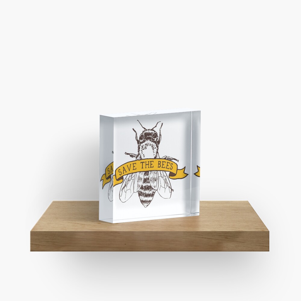 Save The Bees! Acrylic Block