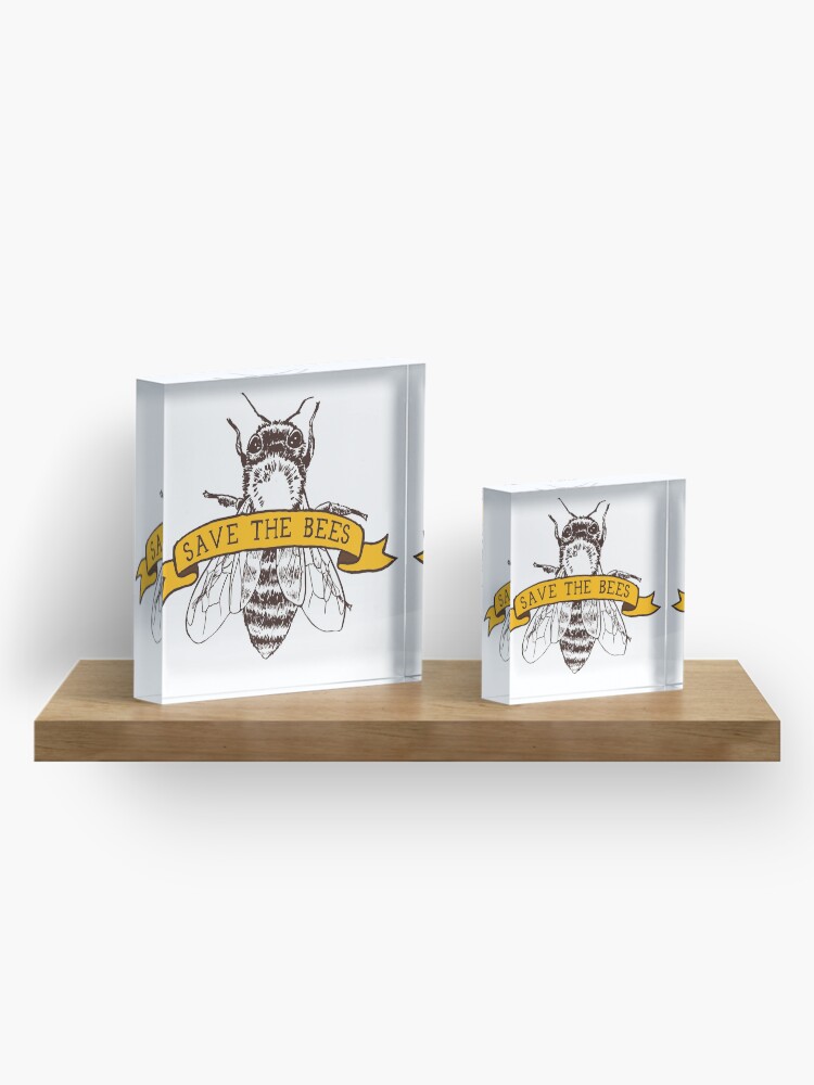 Alternate view of Save The Bees! Acrylic Block