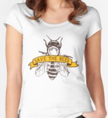 Save The Bees! Fitted Scoop T-Shirt