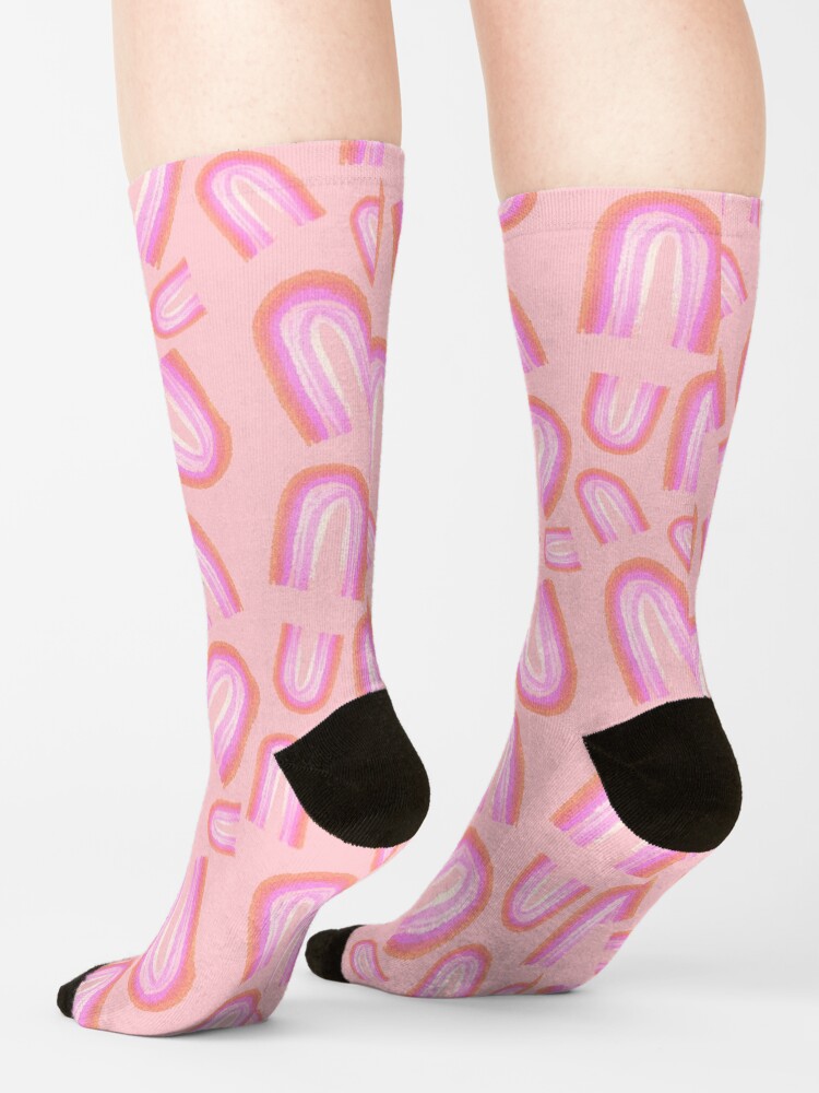 Alternative Ansicht von Regenbogen rosa pattern Socken