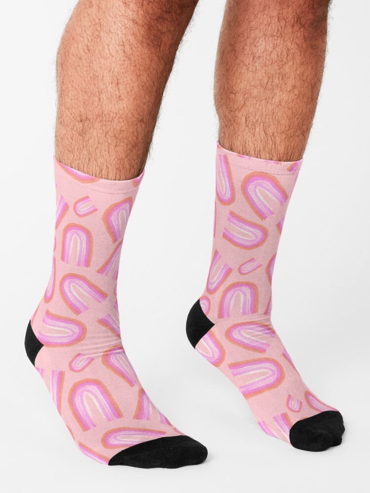 Alternative Ansicht von Regenbogen rosa pattern Socken