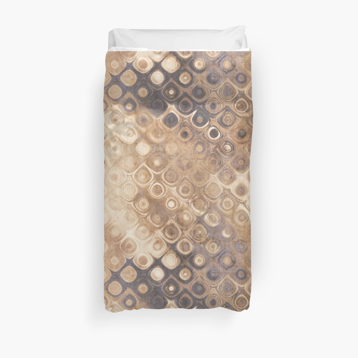 "Beige & Bronze Print" Duvet Covers by Lallinda Redbubble