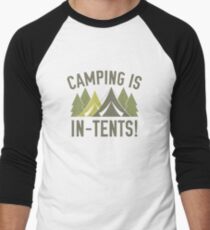 Camping Is In-Tents! Men's Baseball ¾ T-Shirt
