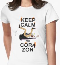 Camiseta entallada para mujer MANTENER LA CALMA Y EL CORAZÓN