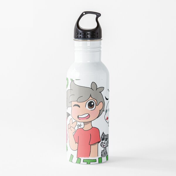 Youtuber Water Bottle Redbubble - roblox little leah plays playing roblox w my real life baby brother how to become a spy obby