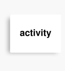 activity Canvas Print