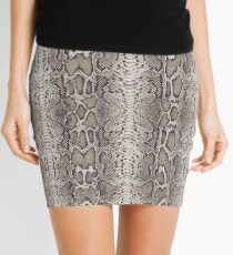 Snake Skin Print Mini Skirt