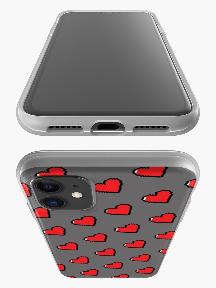 Alternate view of Digital Hearts Pattern iPhone Case & Cover