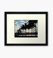 palm sunset port douglas Framed Print
