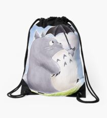 My Family Totoro Drawstring Bag
