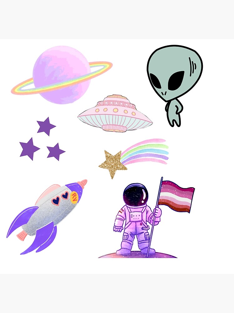 "Outer Space Sticker Pack ?" Canvas Print by EmmaGSheehan Redbubble