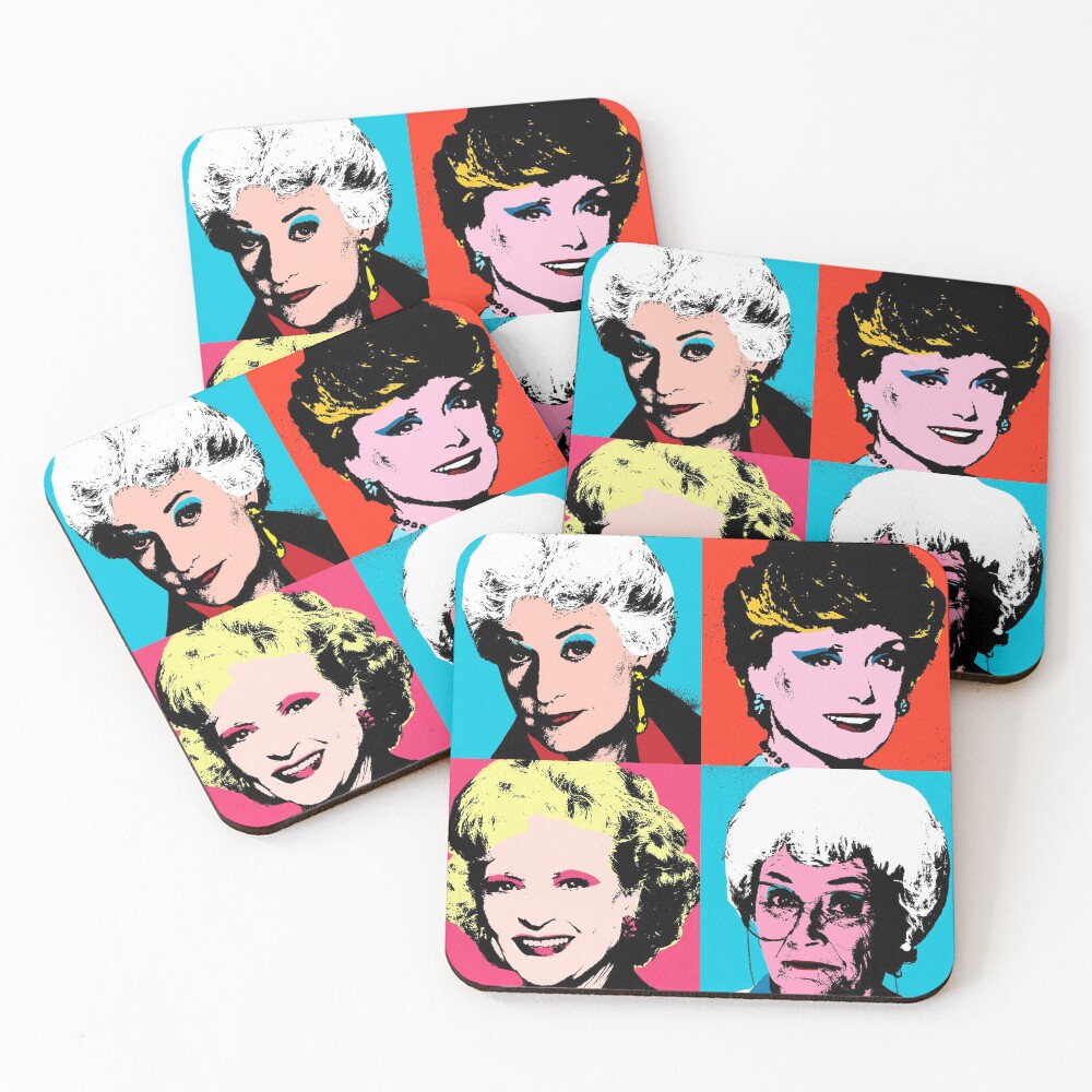 Golden Warhol Girls Coasters (Set of 4)
