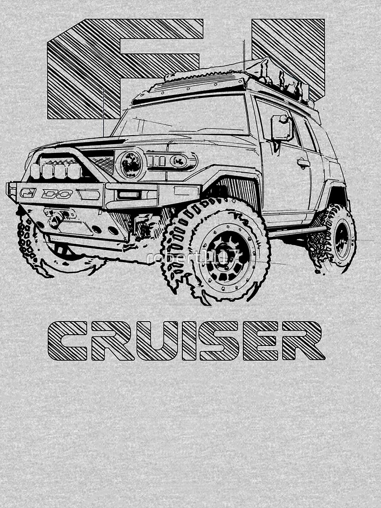 "FJ Cruiser (XJ10) Line Art" Tshirt by robert1117 Redbubble