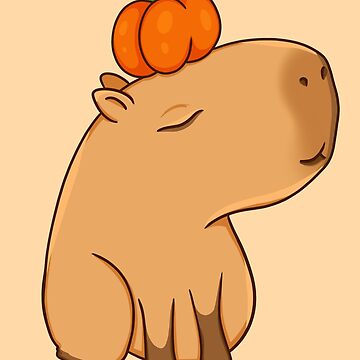 Cute capybara art, illustration seamless pattern Photographic