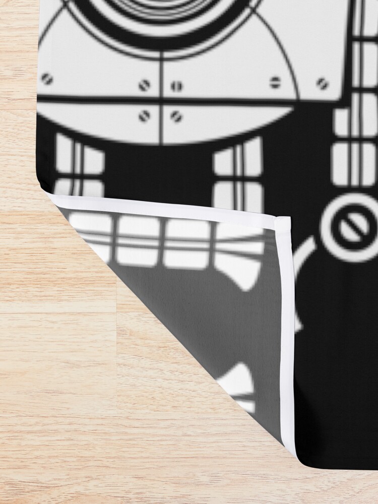 Alternate view of Big Robot 1.0 Shower Curtain