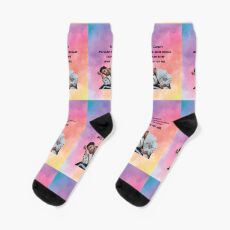Glee Darren Criss Quote Watercolour Socks