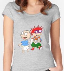 Rugrats Tommy und Chuckie Tailliertes Rundhals-Shirt