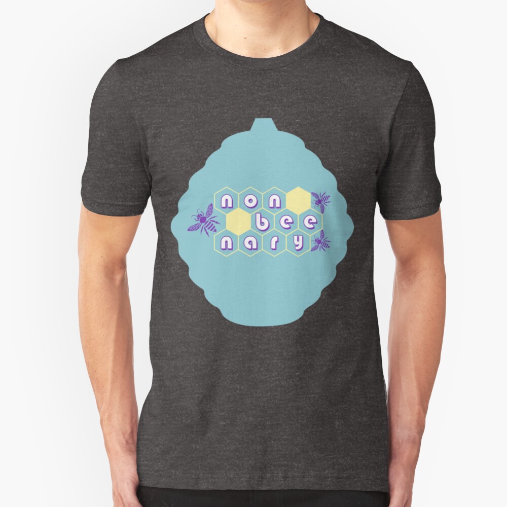 Non-beenary bee hive design Slim Fit T-Shirt