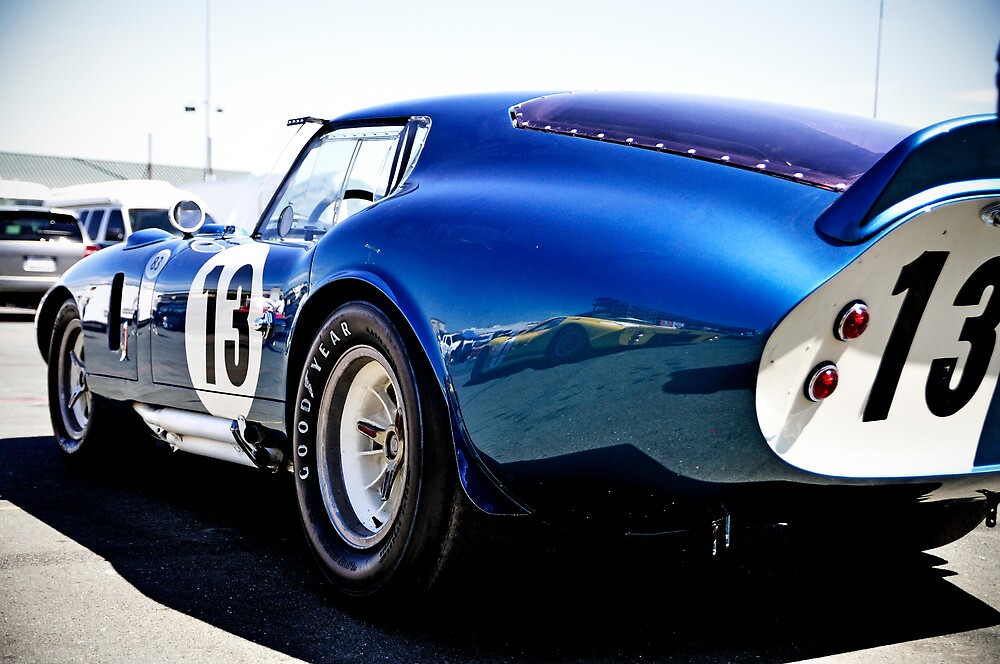 "Shelby Cobra Racing Car" by Roi Brooks | Redbubble