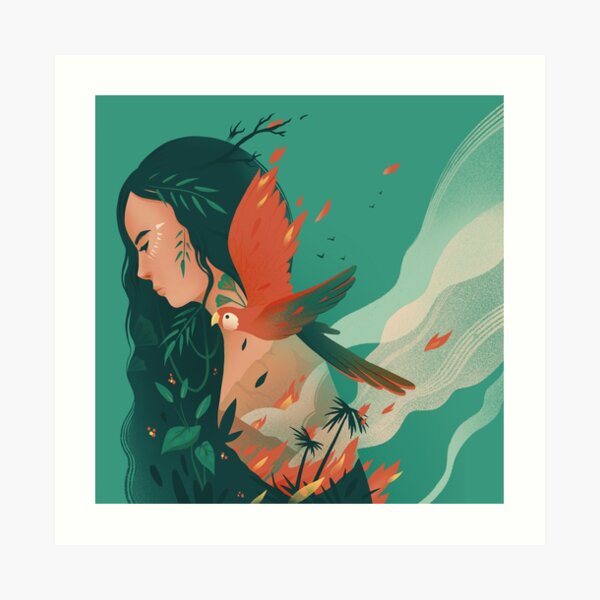 On fire Art Print