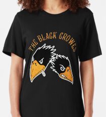 crowes bird black two logo tour 2019 2020 jinggamuda Slim Fit T-Shirt