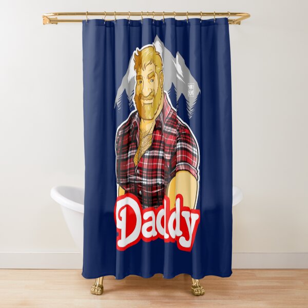 DADDY MIKE LIKES THE MOUNTAIN Shower Curtain