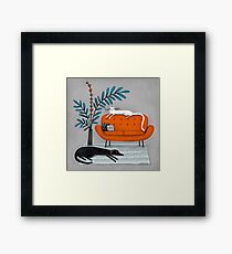 ORANGE SOFA Framed Print