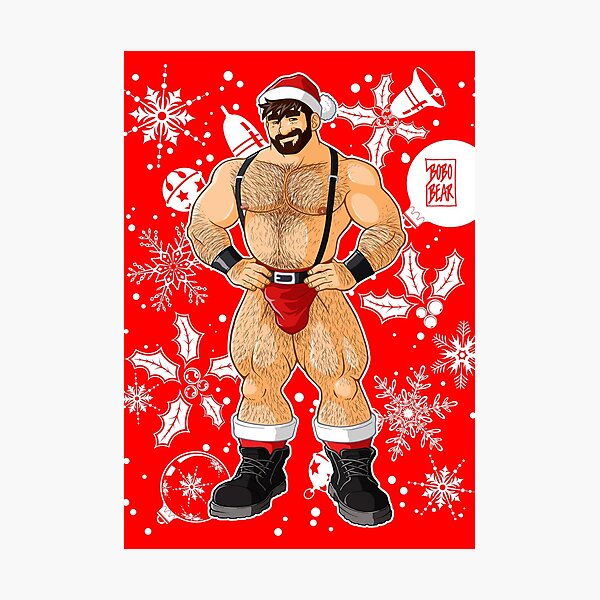 ADAM LIKES SANTA Photographic Print