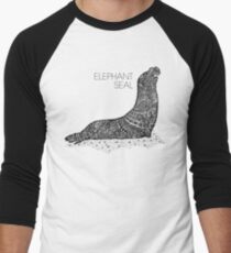 Elephant Seal Sketch Men's Baseball ¾ T-Shirt