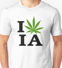 I Love Iowa Marijuana Cannabis Weed Unisex T-Shirt