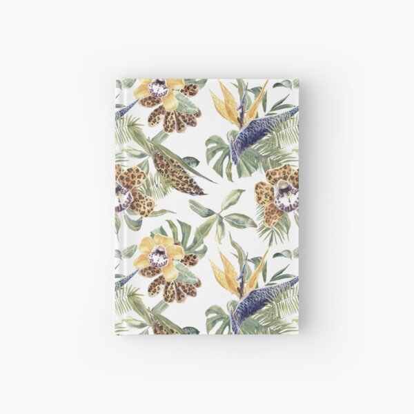 Jungle Animal Print Orchids Hardcover Journal