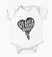 Jet Black Heart One Piece - Short Sleeve