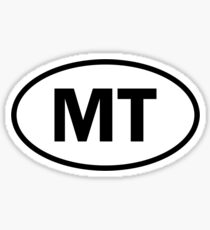 Montana - MT - oval sticker and more Sticker