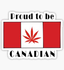 Canadian Flag Weed Sticker