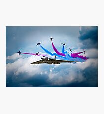 Vulcan Red Arrows Break Photographic Print