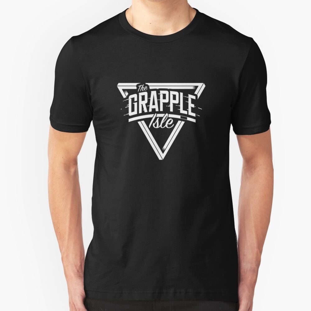 Grapple Isle - White Triangle Slim Fit T-Shirt