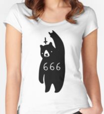 Black Bear Metal Women's Fitted Scoop T-Shirt